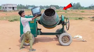 TV vs Concrete Machine TV..,😱 என்ன ஆகும்  Crazy Experiment...