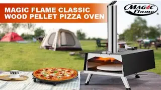 MAGIC FLAME Wood Pellet Pizza Oven for Patio Backyard Beach Outside Camping