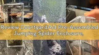 Review CourtyardAid Pre-Assembled Jumping Spider Enclosure, Acrylic Terrarium with Magnetic Door & A