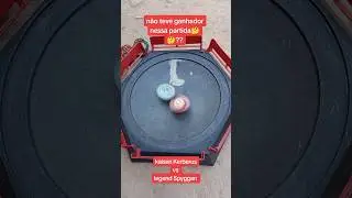 Batalha de Beyblade ( n&atilde;o teve ganhador nessa partida 🤔🤔?? ) Kaisen Kerberus vs legend Spyggan