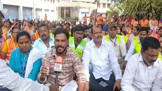 GHMC Outsourcing Employees Demand For Regularization |  Neelam Chiru | Hyderabad #telangana