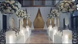 Ceremony and Wedding Reception Decor Transformation at The Bell Tower on 34th in Houston, TX