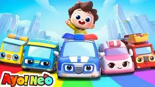 5 Mobil Kecil Pergi Menyelamatkan! 🚒 | Lagu Mobil | Lagu Anak | Ayo! Neo | Yes! Neo Bahasa Indonesia