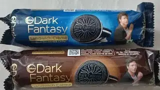 Sunfeast Dark Fantasy Sandwich Creme Vanilla and chocolate Flavour #asmr #unpacking