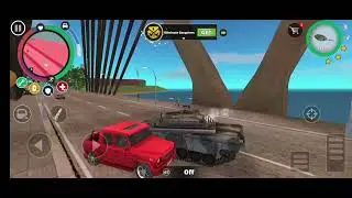 Rope hero stole a army tank and blast the police cars games
