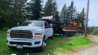 2019 3500 5th gen cummins towing a bulldozer!