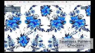 Azure Blossom Symphony seamless pattern