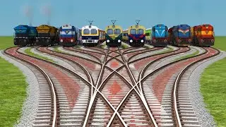 Passenger Sleeper Train Railroad Tracks || Indian Train Crossing Railroad 3d Daimond Games 👮