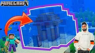 MAKING SECRET UNDERWATER GLASS HOUSE IN MINECRAFT SURVIVAL || BB IS LIVE