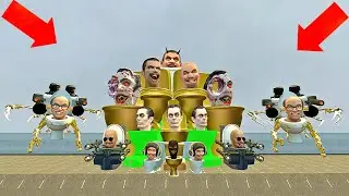 Spartan Kicking TV Man and Skibidi Toilet Into The Down The Giant Ramp! | Garry's Mod.