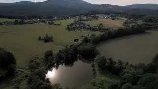 Okolí české Kubice a obce Spálenec na okrese Domažlice  červen 2024. Filmováno dronem DJI MINI 4 PRO