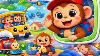 Let&rsquo;s Travel with Baby Monkey 🚍✈️ | Fun Nursery Rhymes for Kids