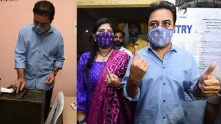 Minister KTR Casts His Vote In GHMC Elections 2020 | Silver Screen