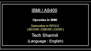 IBMi (AS400) How to create subroutine in RPGLE. (BEGSR, ENDSR, EXSR Opcodes in RPGLE
