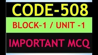 IMPORTANT MCQ CODE 508