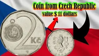 2 Koruny 2002 Coin Value $11 💰 | Czech Republic Rare Coin | Old Coin Vault