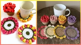 One of the amazing type of Crochet tea coasters ideas #crochet #handmade #trending 
