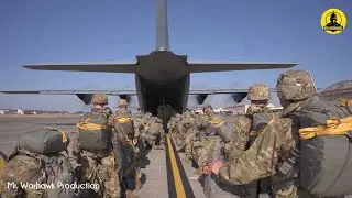 U.S. & Japan Army paratroopers conduct static-line jump from C-130J Super Hercules