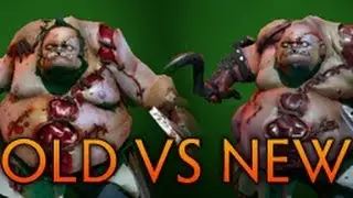 Dota 2 Old Pudge vs New Pudge (side by side comparison)