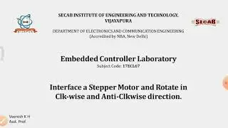 Embedded Lab | 17ECL67 | how to control Stepper Motor direction | ARM lab | LPC1768 | 18ecl67