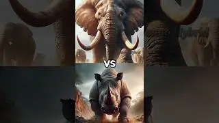 Elephant vs Rhino ( Tiger, panther, Lion, buffalo) #shorts @VersusZoo@dimviral