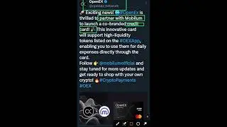openex update new card launch #openex #oex #satoshiapp