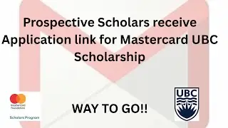 2026 Mastercard UBC Scholarship: Application Links Now Being Sent via Email!