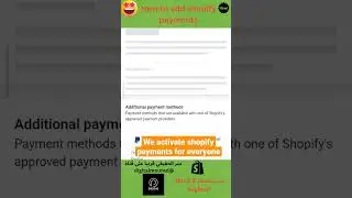 How to add shopify payments#dropshipping #viral #shopify #shorts#paypal #paypalmoney #paymentmethod