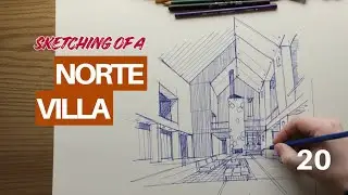 Designing a Scandinavian Villa Interior | Hand Sketching Tutorial (Session 20) 