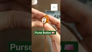 how to put magnetic button on knitting Crochet bags | magnetic snaps #purse #buttons #shorts