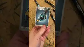 Drawing Umbreon onto a Dark Energy Pok&eacute;mon Card. #umbreon #pokemon #art #drawing