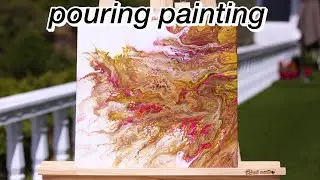 Acrylic Fluid Painting Tutorial Using Blowdryer / Acrylic Pour Blowdryer Technique / Acryl gie&szlig;en