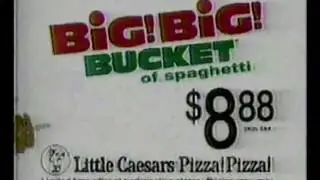 1990&rsquo;s commercial Little Caesar&rsquo;s Big Big Cheese Bucket