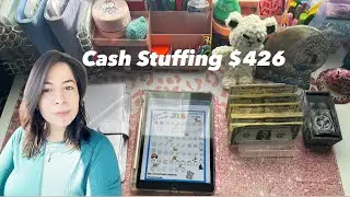 Cash Stuffing $426 | Collaborations | Monthly Savings 