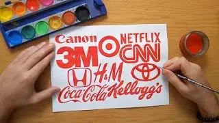 TOP 10 red logos - Coca Cola, NETFLIX, Toyota, Target, CNN, Honda, 3M, Canon, Kellogg's, H&M