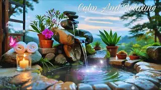Deep Sleep Music 🌿 Bamboo Water Fountain Sounds | Relaxing & Calming Nature