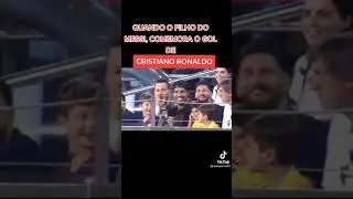 Quando filho do Messi, comemora gol do Cristiano Ronaldo 😃