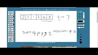Minimum Size Subarray Sum |Leetcode Medium | Sliding Window Technique |&nbsp;Product Based Company