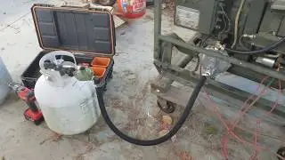 MEP016 with Tecumseh carb, BMW 318i starter, running on propane.