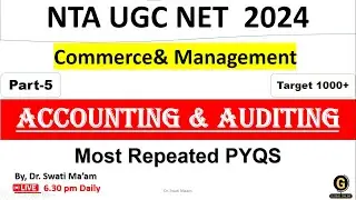 Commerce Most Repeated MCQS | Accounting & Auditing   II UGC NET PAPER 2 Commerce and Management