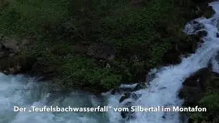 Der Teufelsbach-Wasserfall vom Silbertal im Montafon