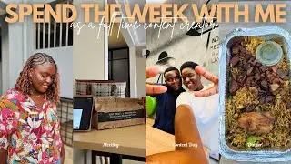 My week as a full-time content creator | meetings, lunch dates, new (Fulani )braids, church & dinner