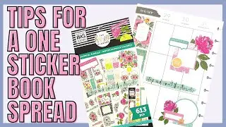 TIPS FOR A ONE STICKER BOOK SPREAD | PLANNER TIP DAY 7