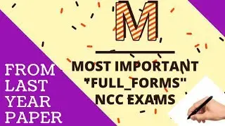 Last year question paper Abbreviations Army wing NCC