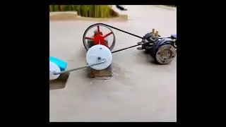 diy tractor flour mill machine science mini project #shor