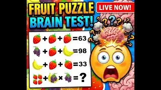 Maths fruit 🍓 🍌🍇Puzzle 🧩 for champion 🏆 only #viral #shorts #creative #maths #puzzlechallenge