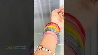 Bottle to Rainbow Bangles #hacks #churi #bangles #Trashtotreasure  #shorts #plasticbottlecraft  #diy
