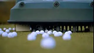 Belrobotics Ball Picker collecting range balls - AMS Robotics