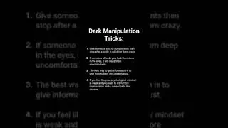 5 Dark Manipulation Tricks They Use To Control You 😱 | Dark Psychology#darkpsychology #manipulation