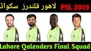 PSL 2019 | Lahore Qalandar Final Team Squad for Upcoming PSL